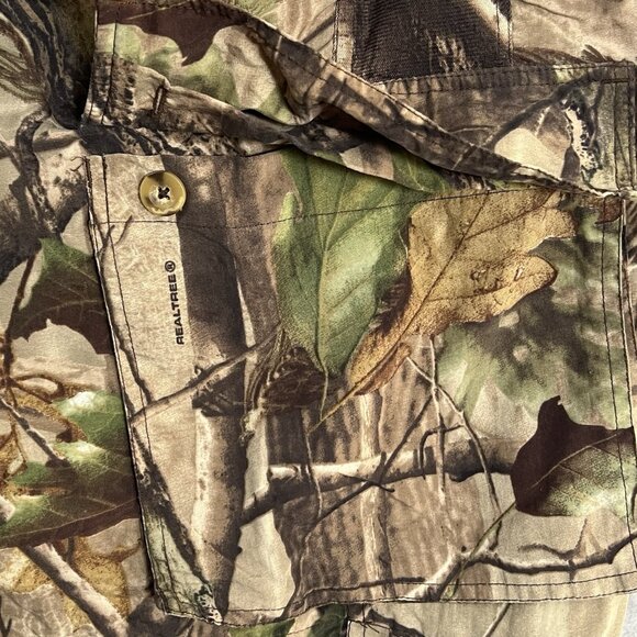 Vintage Red Head Realtree Hardwoods Camo Hunting Cargo Zip Off Shorts Size 2XL - Picture 9 of 13